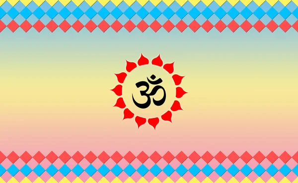 Holy Ohm sign on Cool BG, Hindu Devotional — Stock Photo, Image