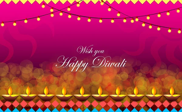 Lyckliga Diwali bakgrund illustration — Stockfoto