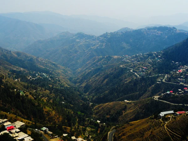 Hava görünümü, Shimla şehir From devlet, Himalaya, dağlar