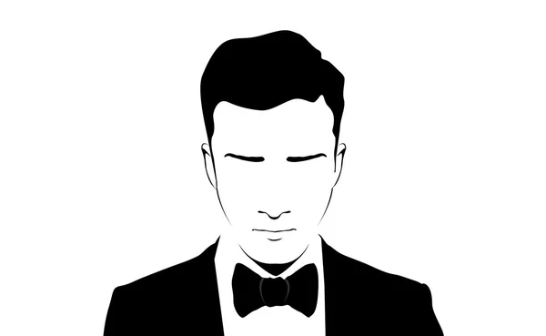 Illustration av Man med svart kostym — Stockfoto