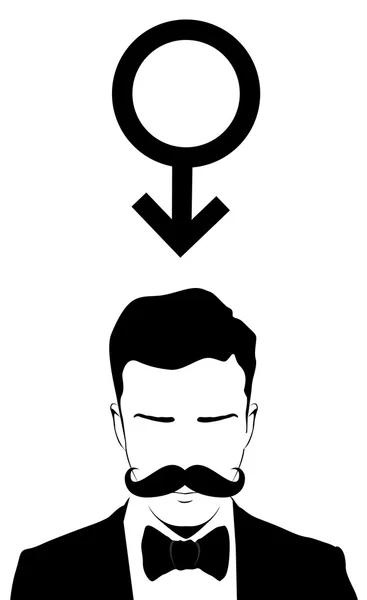 Bıyıklı adam gösterim amacıyla uluslararası Mens gün