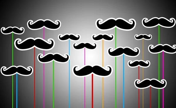 Illustration de dessins de moustache montrant la virilité — Photo