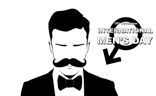 Ilustração do homem com bigode para o Dia Internacional dos Homens Fotografias De Stock Royalty-Free