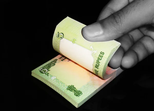 Beş Rupi Hint para birimi Not paket
