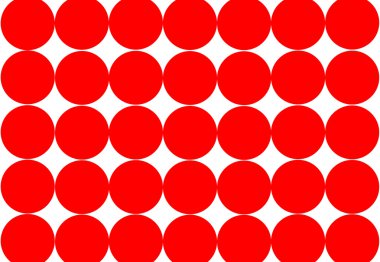 Arka plan arka beyaz ve kırmızı noktalı