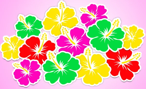 Streszczenie ilustracja kwiat hibiskusa — Zdjęcie stockowe