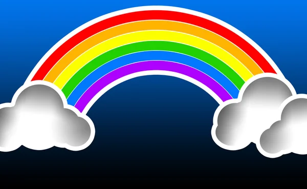 Soyut Rainbow bulutlar ile