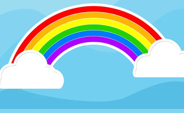 Soyut Rainbow bulutlar ile