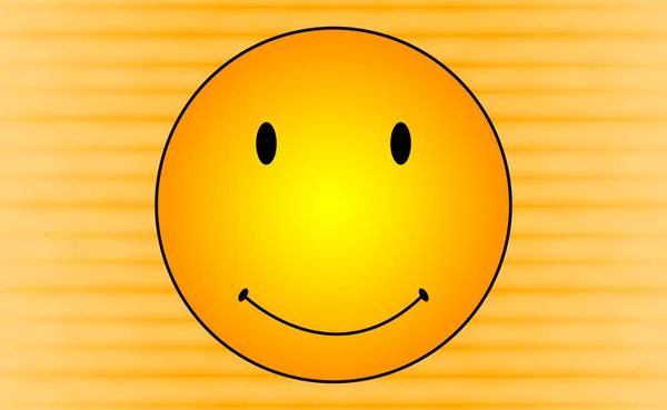 Rosto de Smileys abstrato na cor laranja BG — Fotografia de Stock