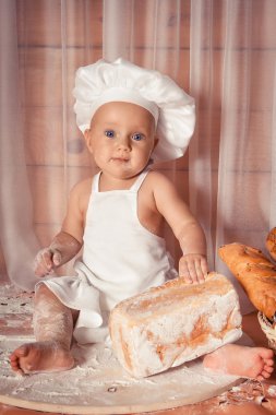 Mutlu bebek baker dikey