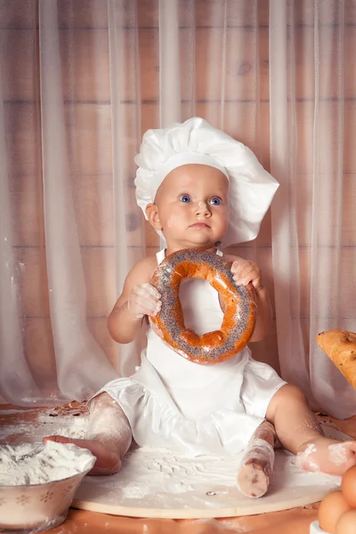 Mutlu bebek baker dikey