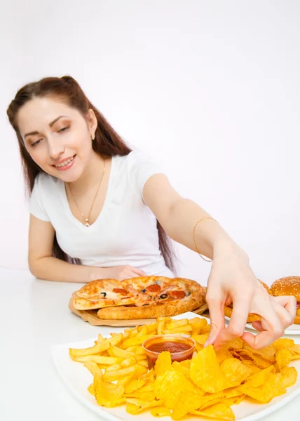 Unhealthy eating concept — Stock Photo, Image