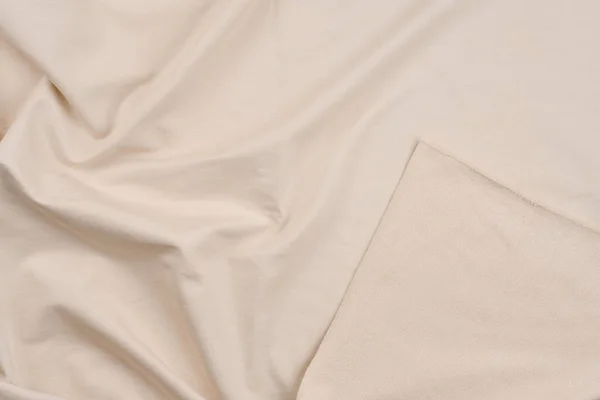 Latar belakang dari kain kapas monokrom beige ringan. Tutup tekstur — Stok Foto