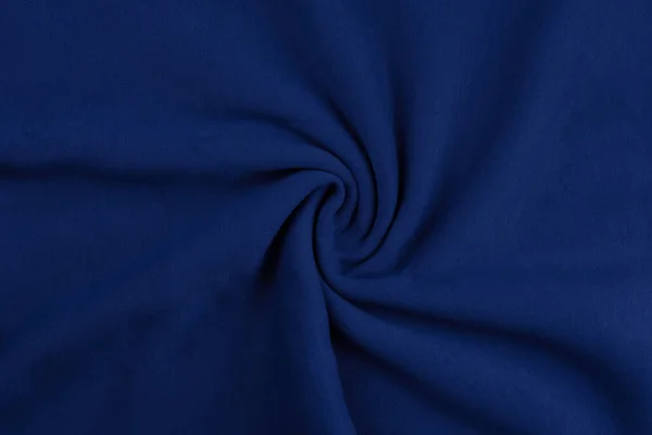 Latar belakang dari kain katun monokrom biru. Tutup tekstur — Stok Foto
