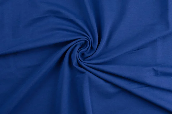 Háttér kék monokróm pamut szövet. Közelről textúra — Stock Fotó