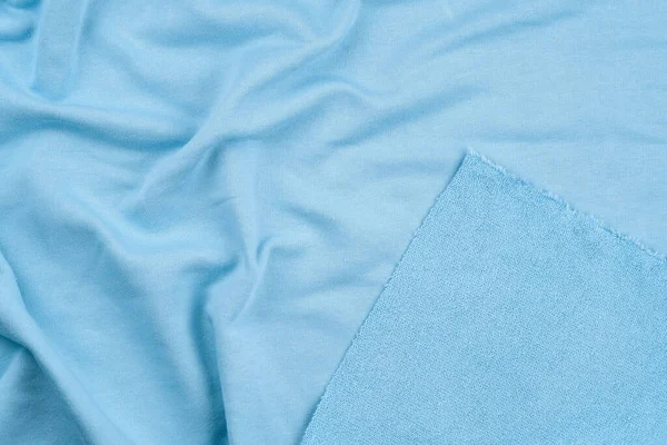 Latar belakang dari kain kapas monokrom biru muda. — Stok Foto