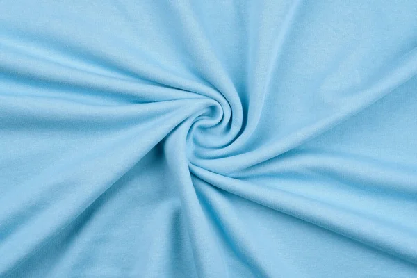 Фон з світло-блакитної монохромної бавовняної тканини . — стокове фото
