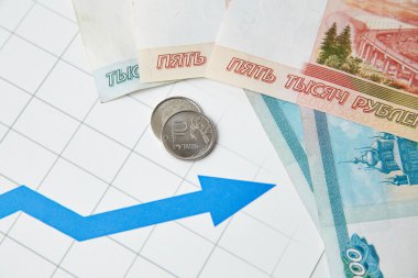 the growth of the ruble clipart