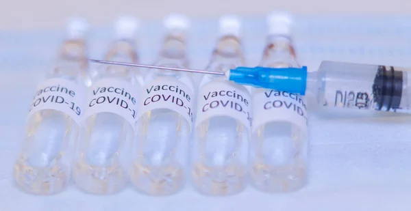 Coronavirus Impfstoff Sars Cov Covid Einige Ampullen Mit Ncov 2019 — Stockfoto
