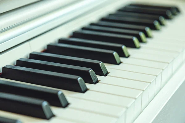 Клавіші Піаніно Крупним Планом Концертному Залі — стокове фото