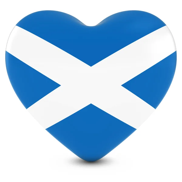 Láska Skotsko pojem Image - srdce s skotské vlajky — Stock fotografie