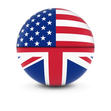 Amerikan ve İngiliz bayrağı Ball - Split bayrakları ABD ve İngiltere'de