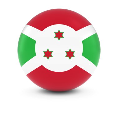 Burundi bayrağı Ball - izole küre Burundi bayrağı