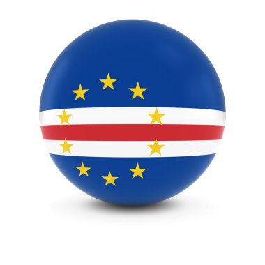 Cabo Verde bayrak Ball - Cape Verde izole küre bayrağı