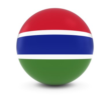 Gambiya bayrak Ball - Gambiya izole küre bayrağı