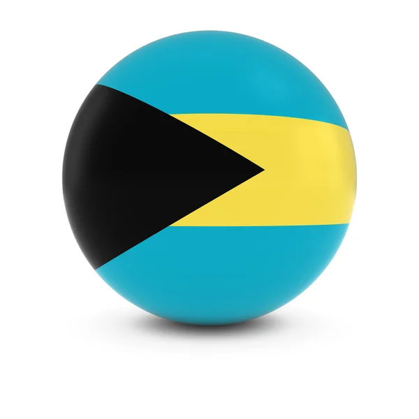 Bahamian Flag Ball - Флаг Багамских островов на изолированной сфере — стоковое фото