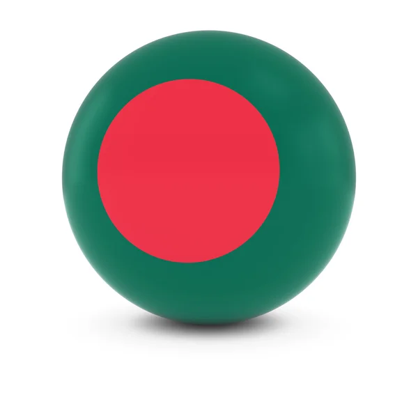 Bandiera del Bangladesh - Bandiera del Bangladesh su Sfera Isolata — Foto Stock