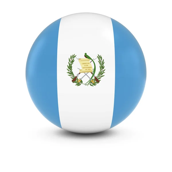 Guatemalas flagga Ball - flagga Guatemala på isolerade sfär — Stockfoto