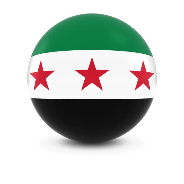 Syrian Flag Ball - Flag of the Syrian Opposition on Isolated Sphere — Stock Photo, Image