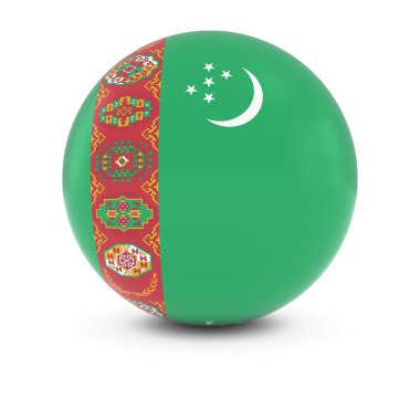 Tajikistani bayrağı Ball - izole küre üzerinde Tacikistan bayrağı