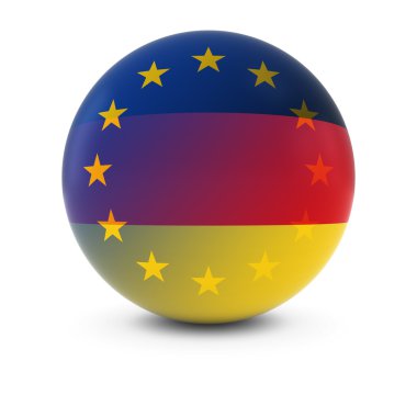 Alman ve Avrupa bayrağı Ball - Almanya ve AB bayrakları solma