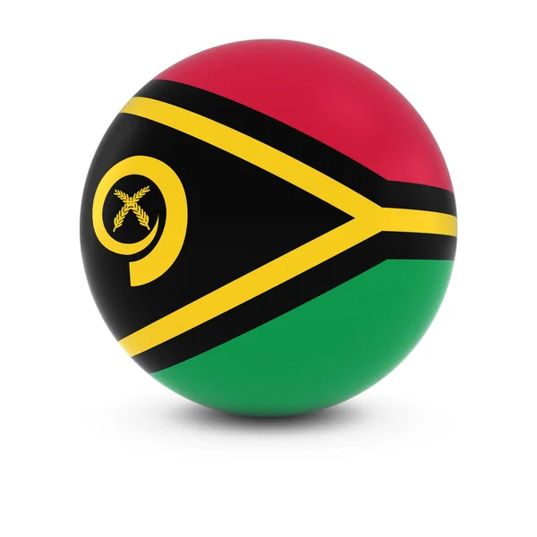 Vanuatu bayrağını Ball - Vanuatu izole küre bayrağı — Stok fotoğraf