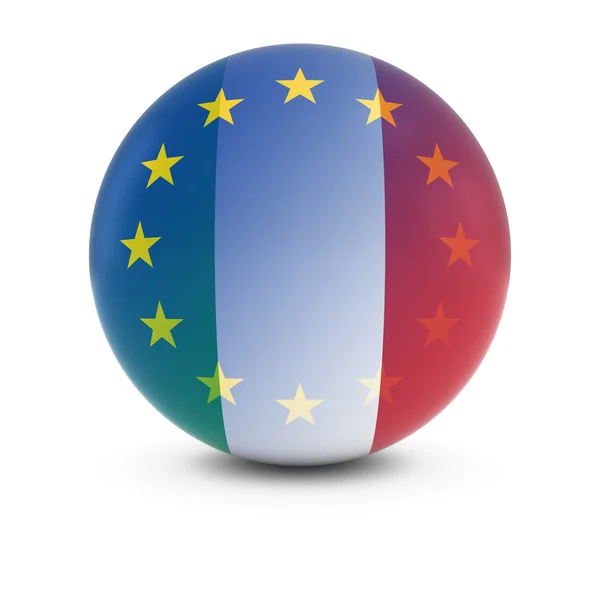 Balón de Bandera de Italia y Europa - Banderas en desuso de Italia y la UE —  Fotos de Stock