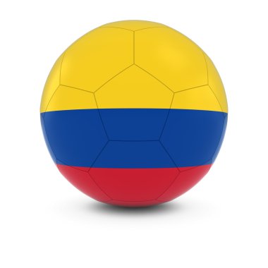 Kolombiya futbol - futbol topu Kolombiyalı bayrağı