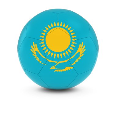 Kazakistan Futbol - futbol topu Kazakistan bayrağı