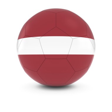 Letonya futbol - futbol topu Letonya bayrağı