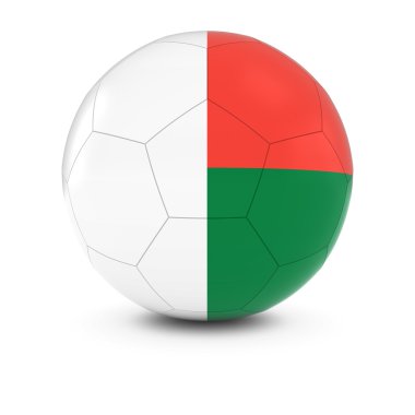 Madagaskar futbol - futbol topu Madagaskar bayrağı