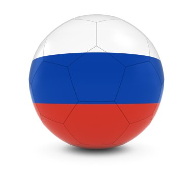 Rusya futbol - futbol topu Rus bayrağı