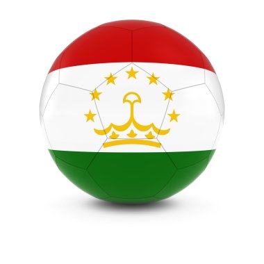 Tacikistan futbol - futbol topu Tajikistani bayrağı