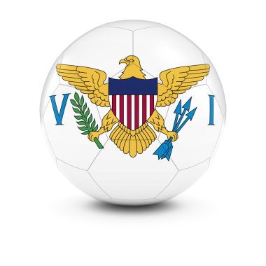 Bize Virgin Adaları futbol - futbol topu Virgin Adaları bayrağı