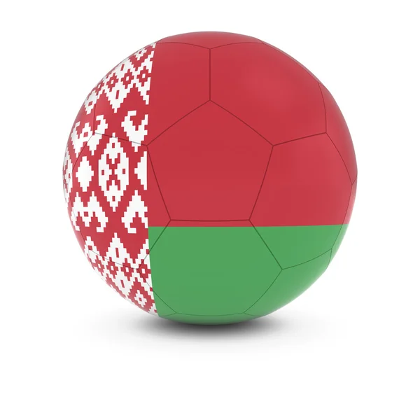 Belarus Football Bandeira bielorrussa na bola de futebol — Fotografia de Stock