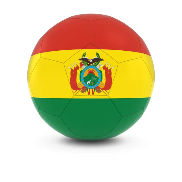 Bolivia Calcio - Bandiera Boliviana sul Pallone da Calcio — Foto Stock