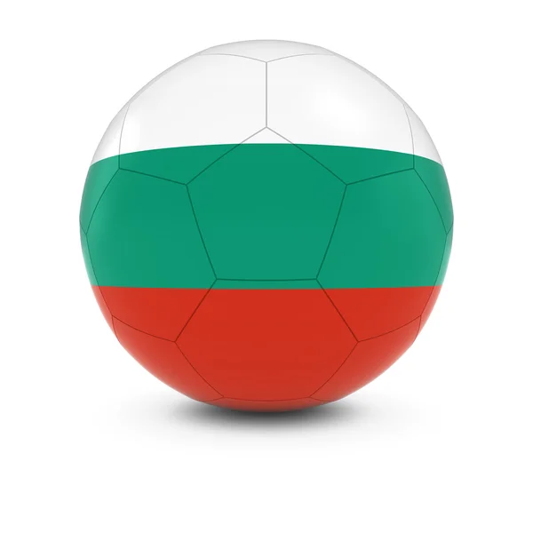 Bulgaria Calcio - Bandiera Bulgara sul Pallone da Calcio — Foto Stock