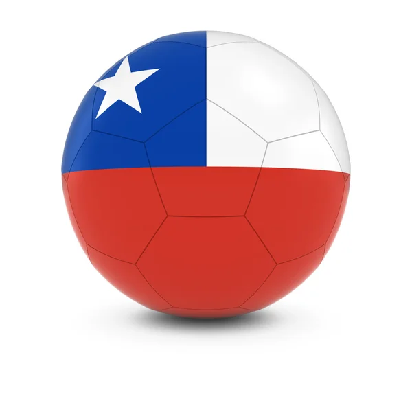 チリのフットボール - サッカー ボールのチリの旗 — ストック写真