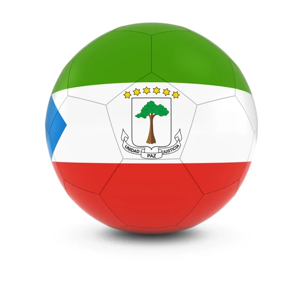 Guinée équatoriale Football - Drapeau de Guinée équatoriale sur le ballon de football — Photo