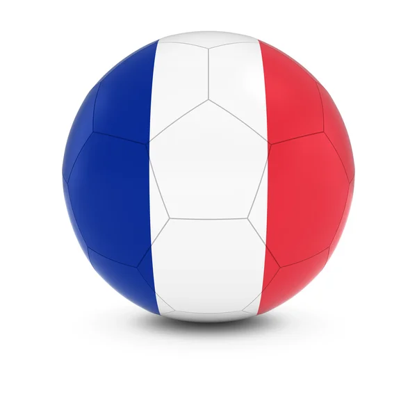 France Football - Drapeau français sur le ballon de football — Photo